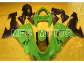 Kawasaki NINJA ZX10R 2006-2007 Injection ABS Fairing - Factory Style - Black Green - MFS5987